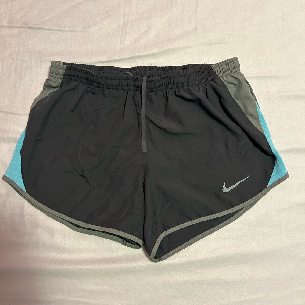 Women’s Nike Running Shorts Grey with Blue Size Small